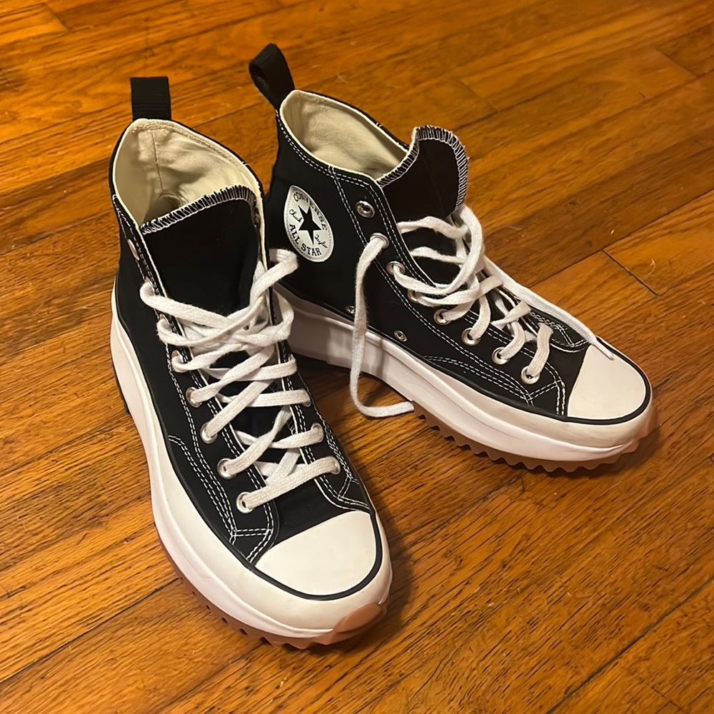 CONVERSE BLACK RUN STAR HIKE HI SNEAKERS